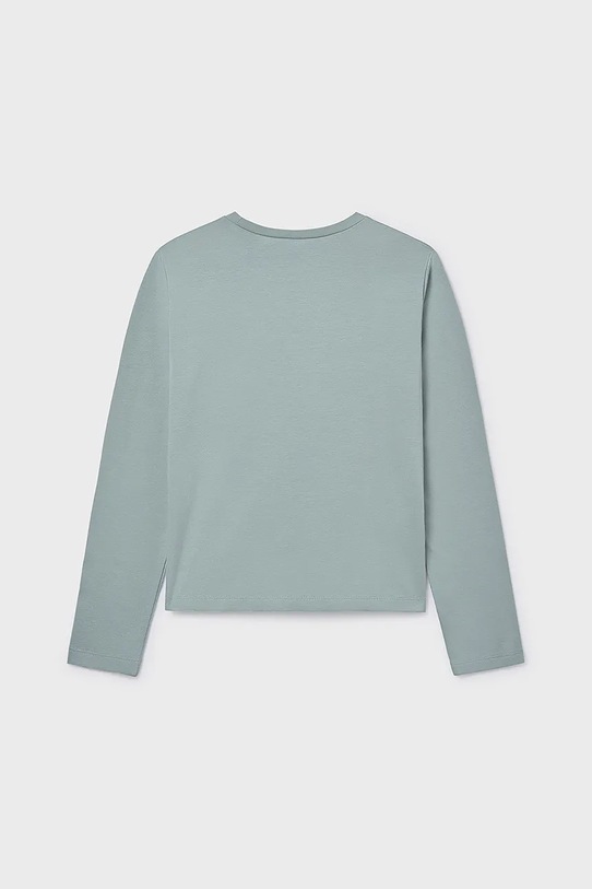Mayoral longsleeve din bumbac pentru copii 830.8A.Junior.9BYA turcoaz AW25