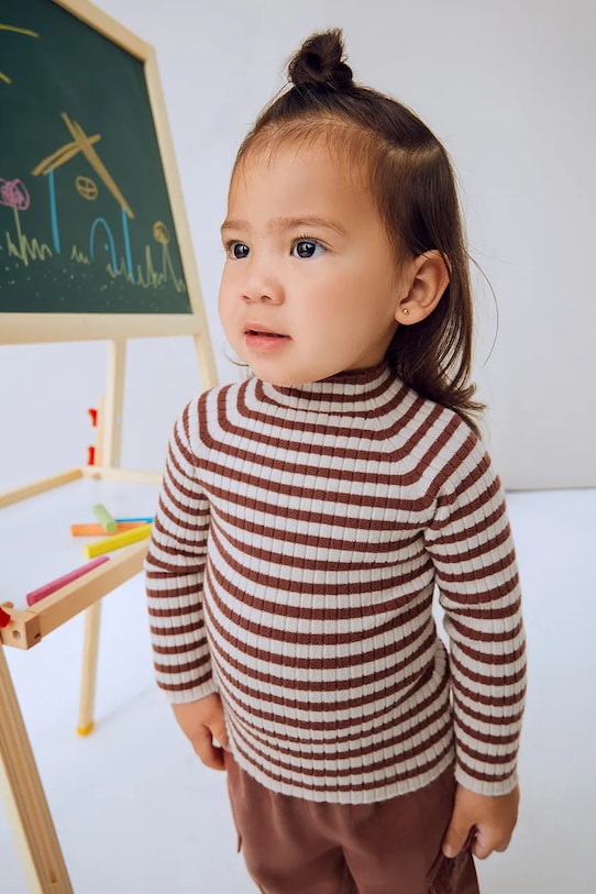 Kojenecké tričko s dlouhým rukávem Mayoral polorolák červená 2074.4K.Baby.9BYA