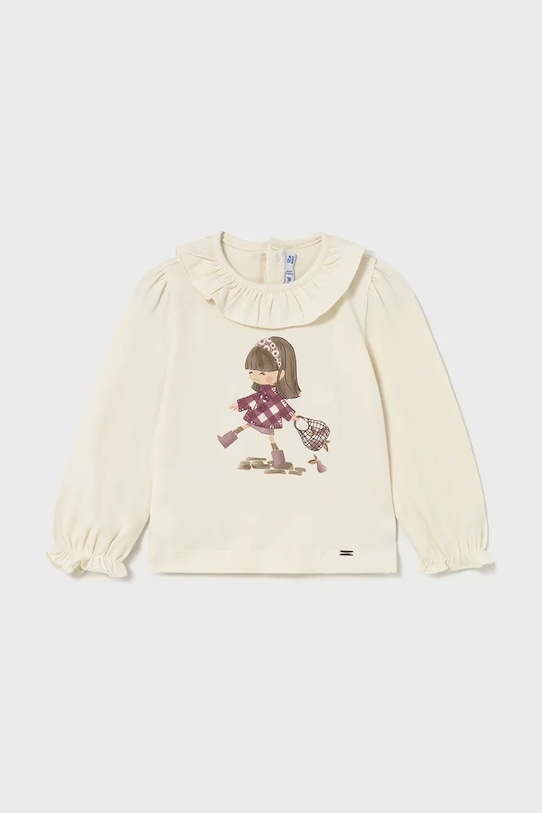 Dětské tričko s dlouhým rukávem Mayoral s elastanem růžová 2076.4C.Baby.9BYA