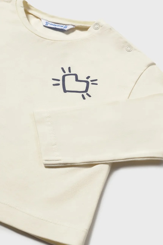 DÍVKA Kojenecké tričko s dlouhým rukávem Mayoral 2079.4H.Baby.9BYA bílá