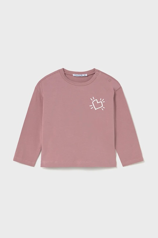 Majica dugih rukava za bebe Mayoral print roza 2079.4H.Baby.9BYA