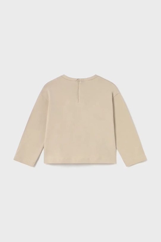 Mayoral longsleeve bawełniany dziecięcy 2082.4L.Baby.9BYA beżowy AW25