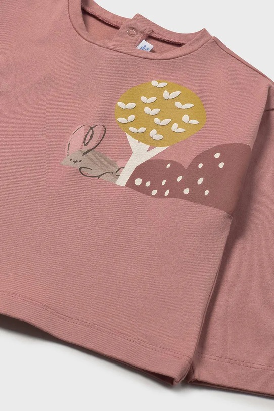 Dziewczynka Mayoral longsleeve bawełniany dziecięcy 2082.4L.Baby.9BYA czerwony