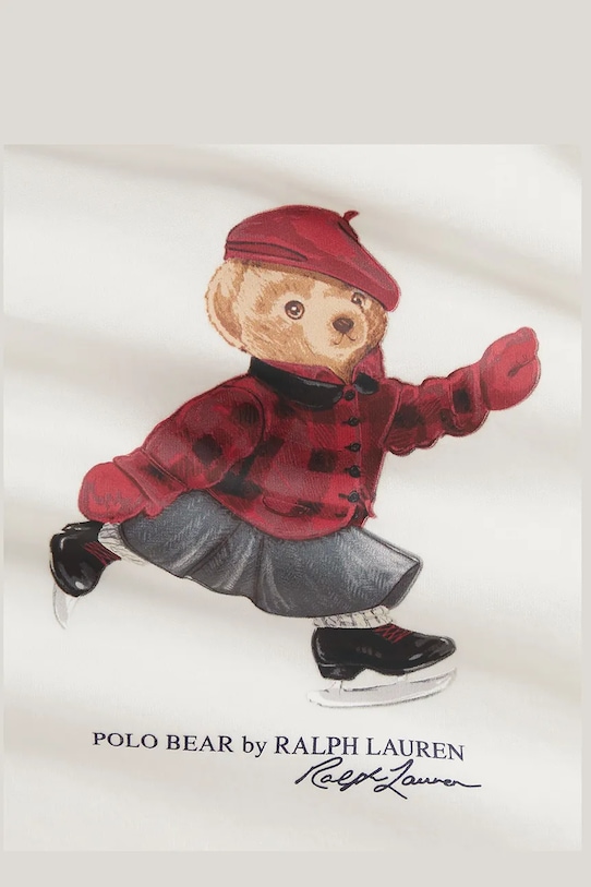 Dziewczynka Polo Ralph Lauren longsleeve bawełniany niemowlęcy 310P00435001 beżowy