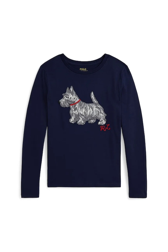 Detské tričko s dlhým rukávom Polo Ralph Lauren bavlna tmavomodrá 313979013001