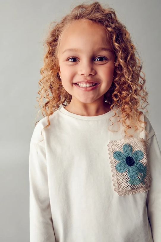 Mayoral longsleeve dziecięcy okrągły beżowy 4004.6C.Mini.9BYA