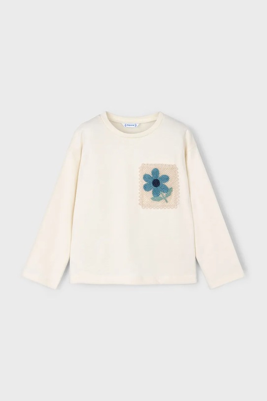 Mayoral longsleeve dziecięcy 4004.6C.Mini.9BYA beżowy AW25