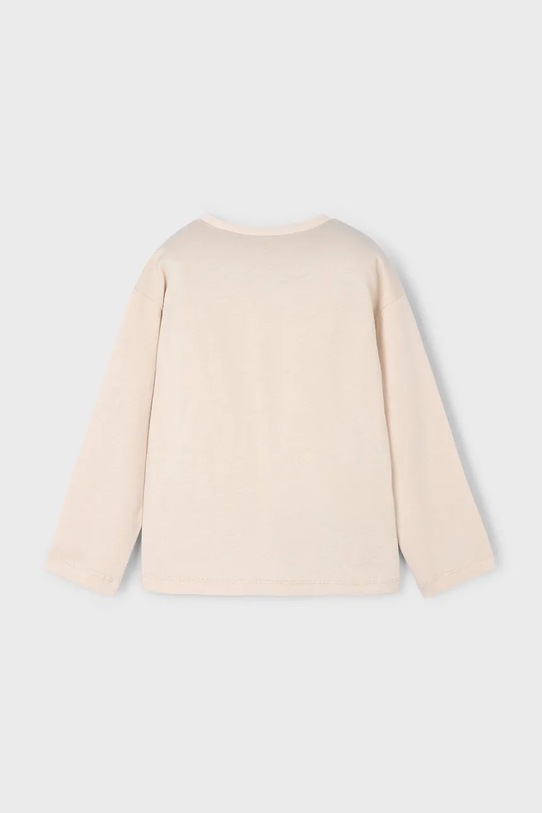 Dziewczynka Mayoral longsleeve bawełniany dziecięcy 4005.6C.Mini.9BYA beżowy