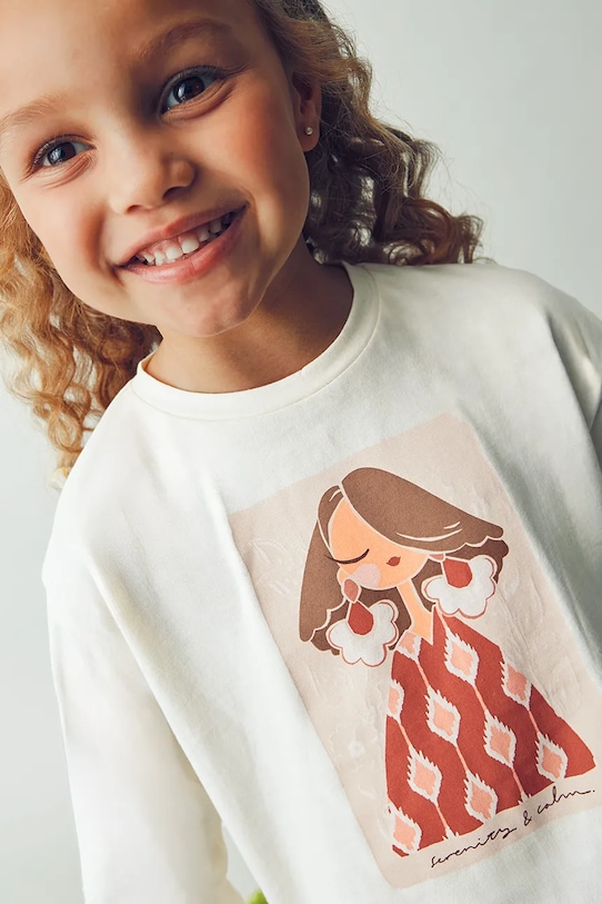 Mayoral longsleeve bawełniany 4006.6E.Mini.9BYA czerwony