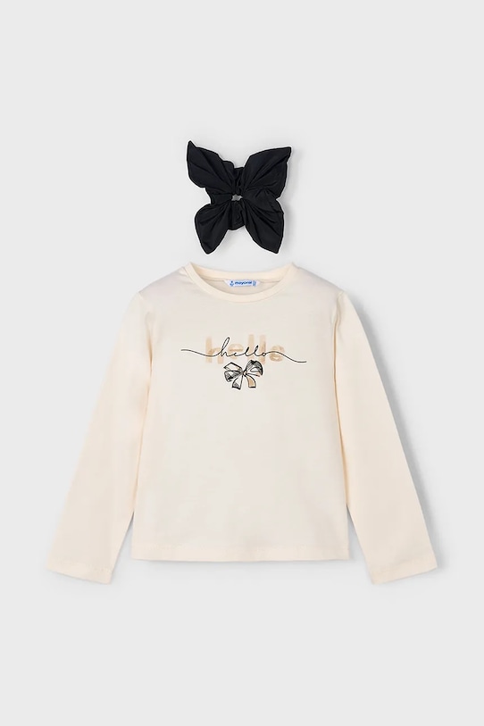 Mayoral longsleeve bawełniany 4008.6F.Mini.9BYA czarny AW25