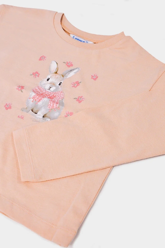 Dziewczynka Mayoral longsleeve bawełniany 4009.6J.Mini.9BYA różowy