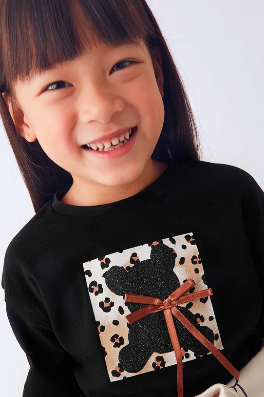 Mayoral longsleeve bawełniany 4010.6J.Mini.9BYA czarny