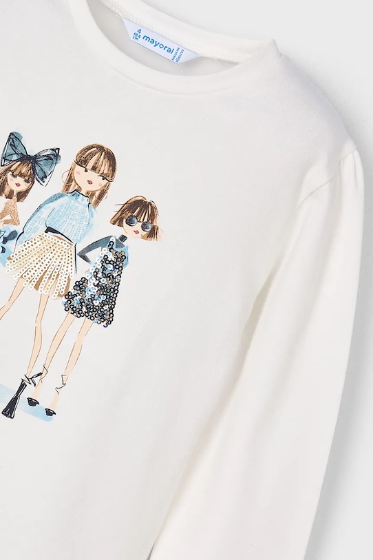 Dievča Tričko s dlhým rukávom Mayoral 4011.6L.Mini.9BYA modrá