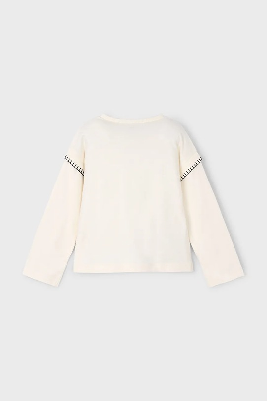 Dziewczynka Mayoral longsleeve bawełniany 4012.6G.Mini.9BYA beżowy