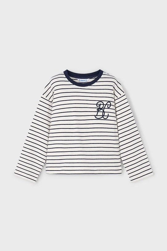 Mayoral longsleeve bawełniany 4013.6N.Mini.9BYA niebieski AW25