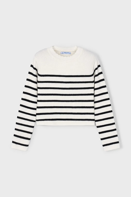 Бавовняний светр Mayoral 4014.6F.Mini.9BYA бежевий AW25