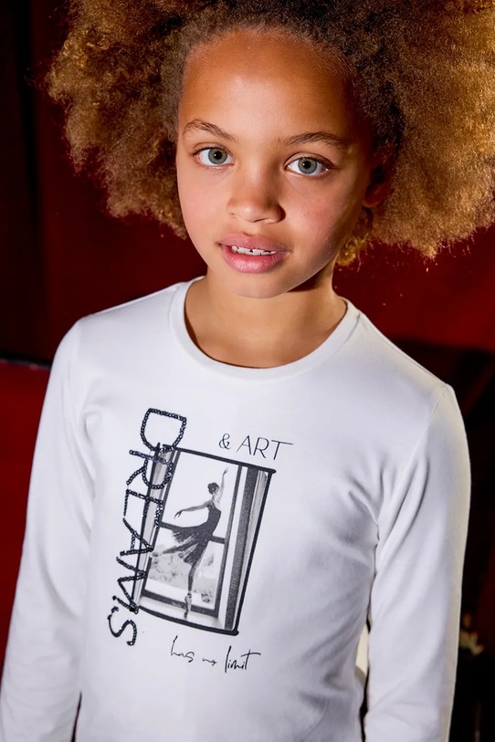 Mayoral longsleeve dziecięcy 7017.8B.Junior.9BYA biały