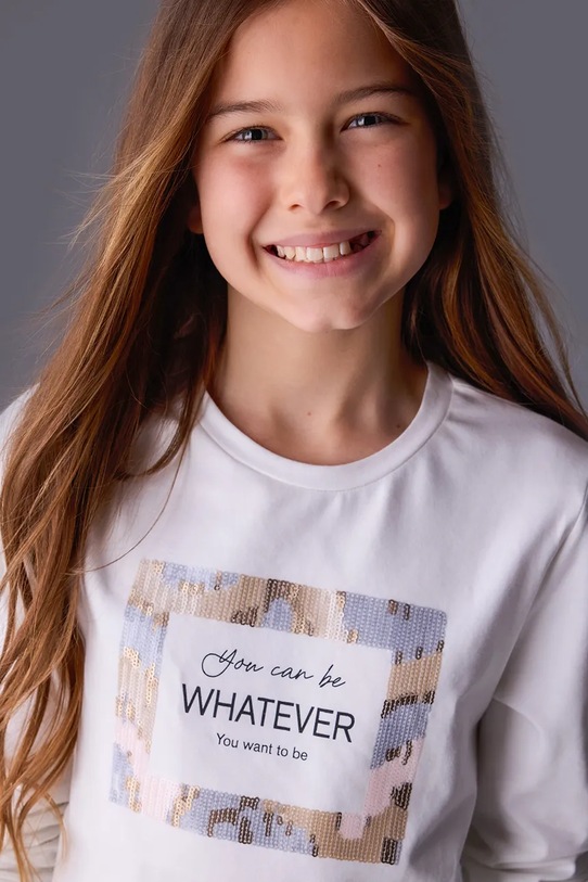 Mayoral longsleeve dziecięcy 7018.8B.Junior.9BYA beżowy