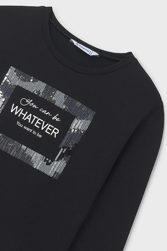 Dziewczynka Mayoral longsleeve dziecięcy 7018.8B.Junior.9BYA czarny