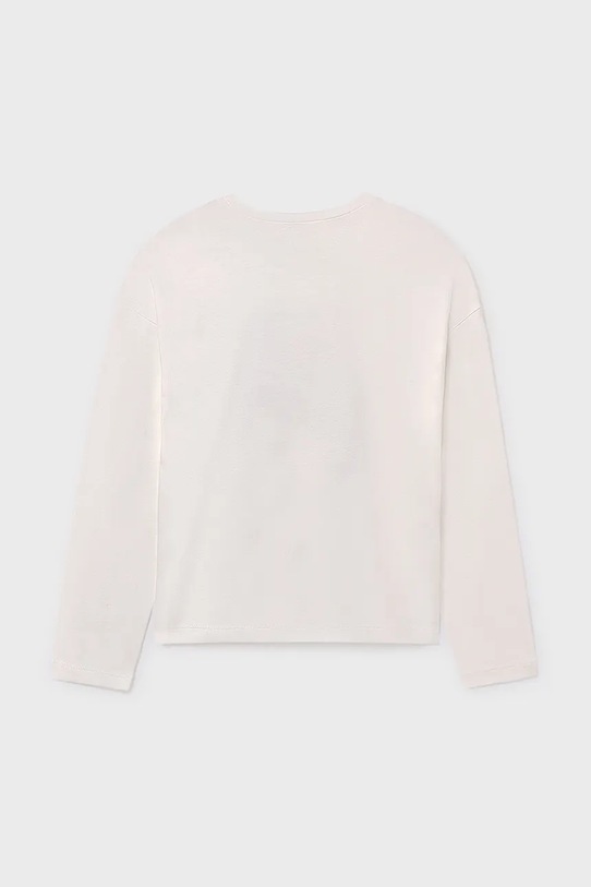 Mayoral longsleeve bawełniany 7020.8C.Junior.9BYA biały AW25