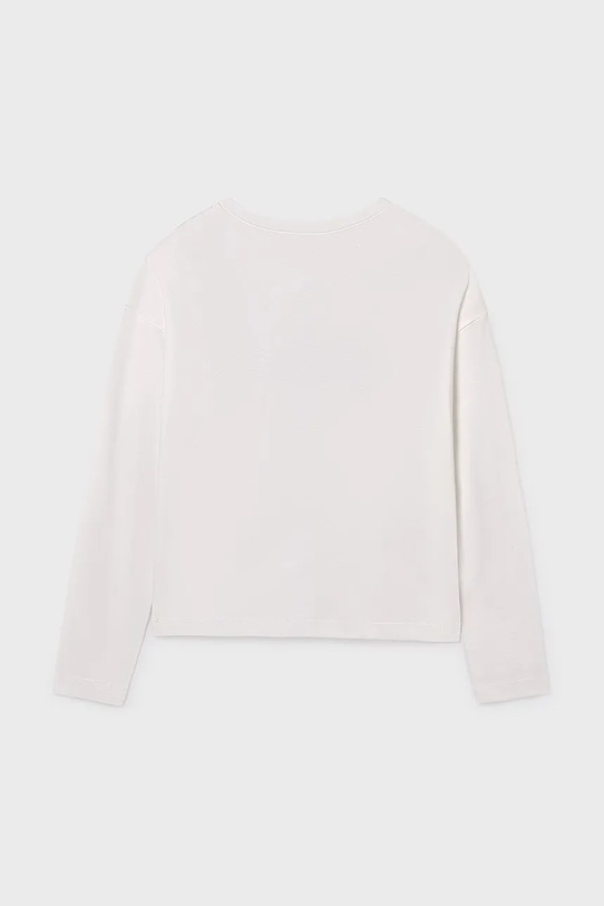 Dziewczynka Mayoral longsleeve bawełniany 7021.8E.Junior.9BYA biały