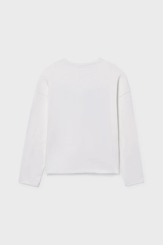 Mayoral longsleeve din bumbac pentru copii 7023.8G.Junior.9BYA alb AW25
