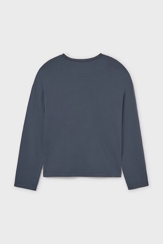 Fete Mayoral longsleeve din bumbac pentru copii 7023.8G.Junior.9BYA albastru