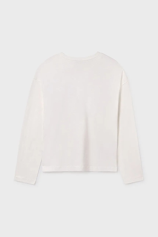 Dziewczynka Mayoral longsleeve bawełniany 7024.8G.Junior.9BYA biały