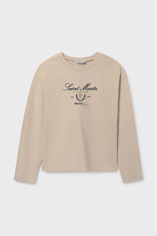 Mayoral longsleeve din bumbac bumbac bej 7025.8H.Junior.9BYA