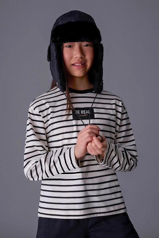 Mayoral longsleeve din bumbac pentru copii cu modele negru 7027.8K.Junior.9BYA