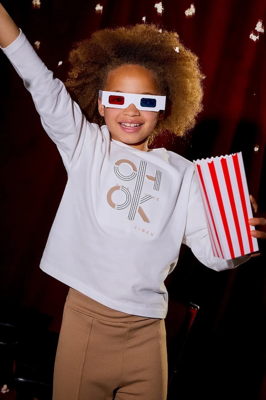 Mayoral longsleeve copii bumbac bej 7028.8K.Junior.9BYA