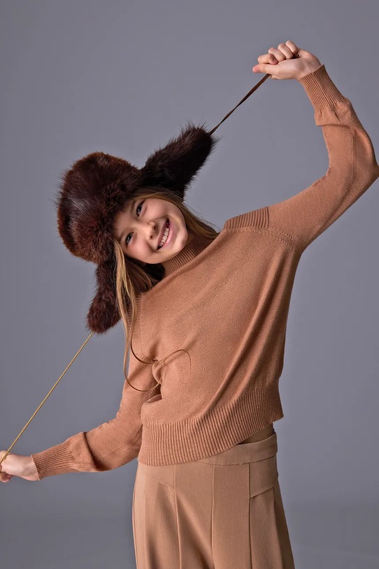 Mayoral sweter okrągły brązowy 7312.8C.Junior.9BYA