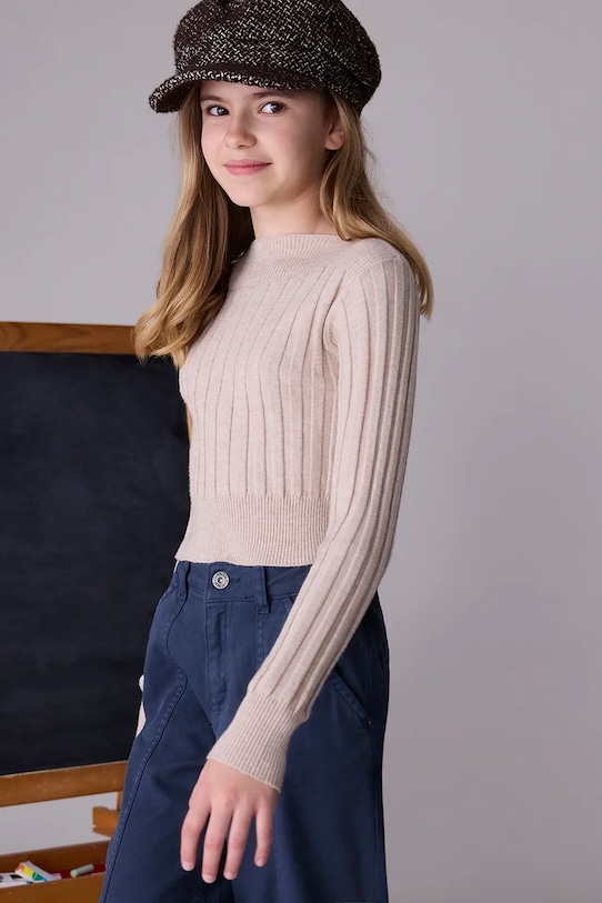 Mayoral sweter okrągły brązowy 7313.8E.Junior.9BYA