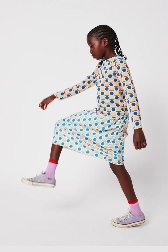 Bobo Choses longsleeve bawełniany dziecięcy Geometric Scacs 225AC023