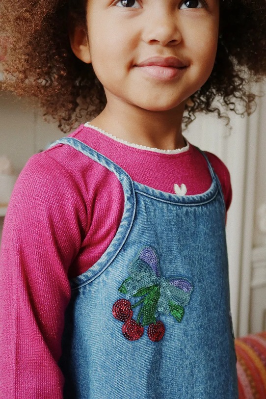 Konges Sløjd longsleeve dziecięcy ROLI BLOUSE KS103967.9BYA różowy