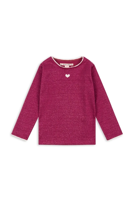 Konges Sløjd gyerek hosszúujjú ROLI BLOUSE pamut burgundia KS103967.9BYA