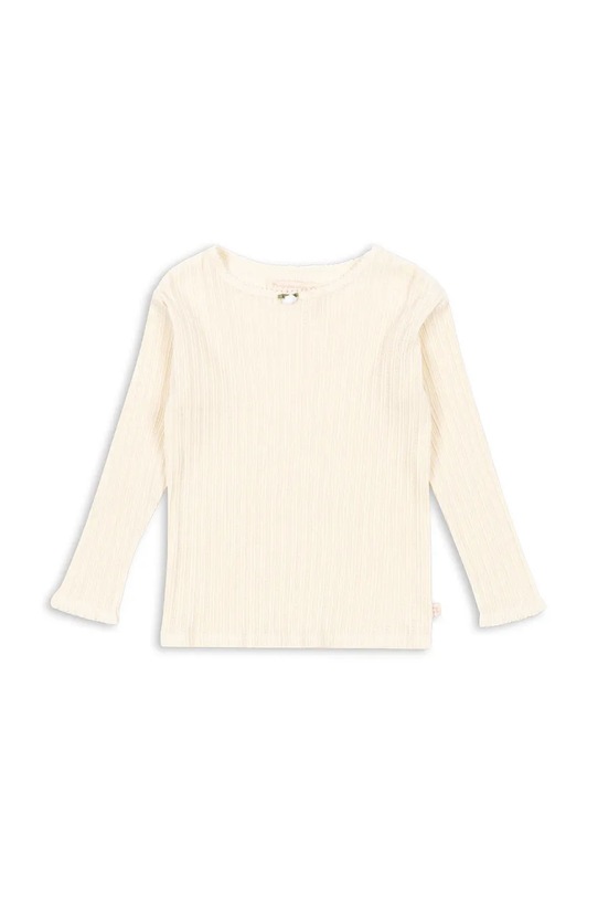 Παιδικό βαμβακερό μακρυμάνικο Konges Sløjd PAPIN BLOUSE GOTS βαμβάκι μπεζ KS103957.9BYA