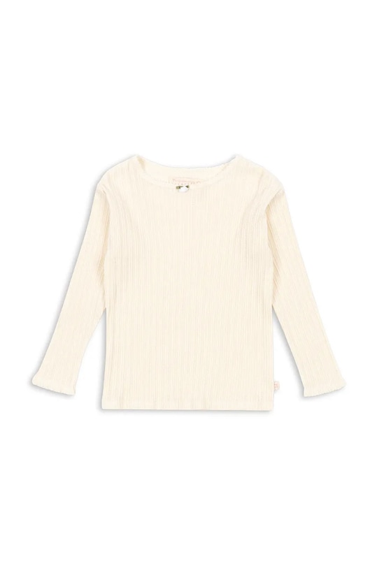 Konges Sløjd gyerek pamut hosszú ujjú felső PAPIN BLOUSE GOTS pamut bézs KS103957.9BYA