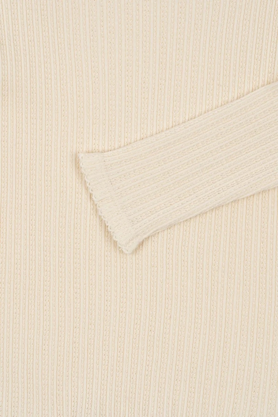 Konges Sløjd gyerek pamut hosszú ujjú felső PAPIN BLOUSE GOTS bézs KS103957.9BYA