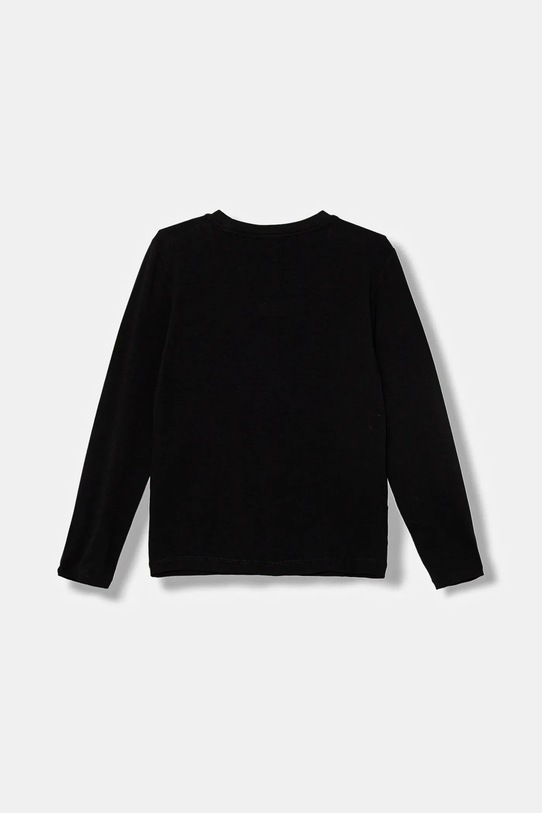 EA7 Emporio Armani longsleeve bawełniany dziecięcy 7G000138.AF10373 czarny AW25