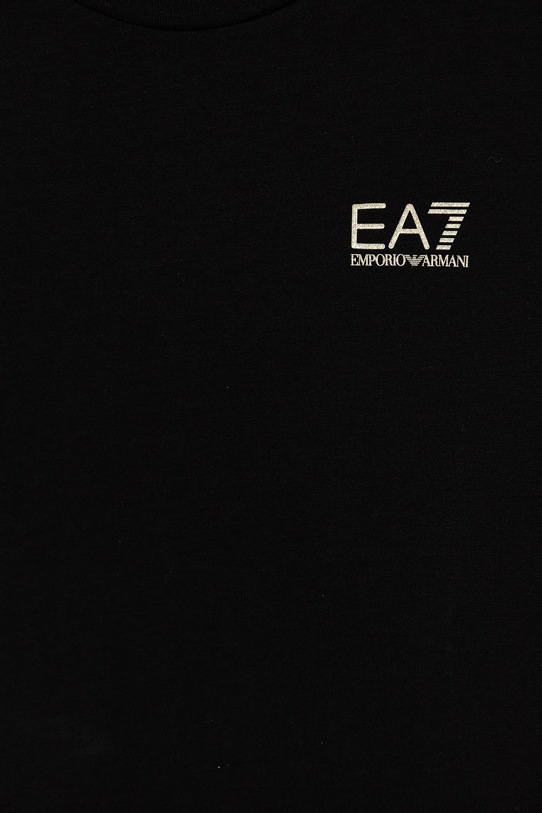 Dziewczynka EA7 Emporio Armani longsleeve bawełniany dziecięcy 7G000138.AF10373 czarny