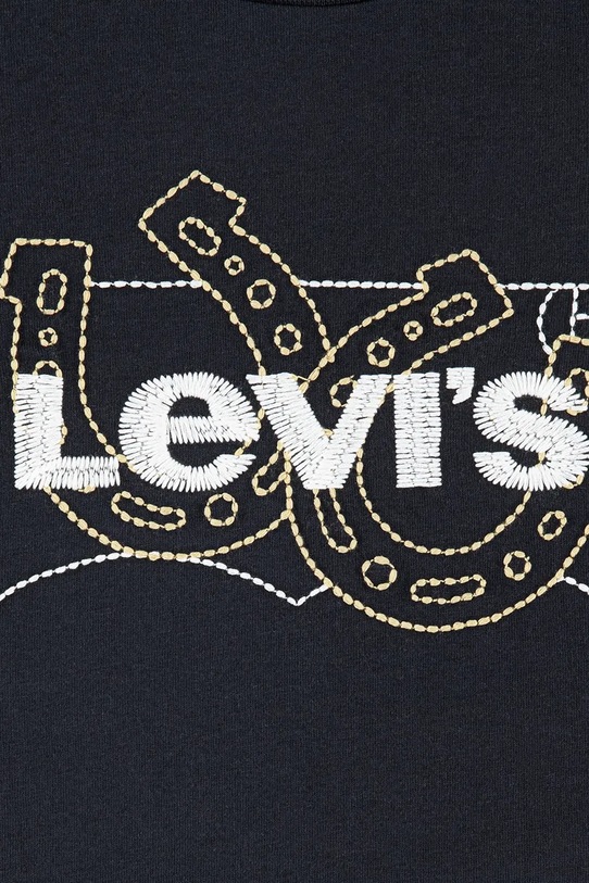 Dziewczynka Levi's longsleeve bawełniany dziecięcy LS BATWING FILL 3EN576 czarny