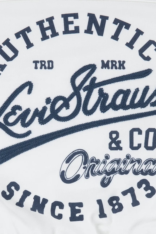 Dziewczynka Levi's longsleeve dziecięcy VARSITY LS TEE 4EN503 biały