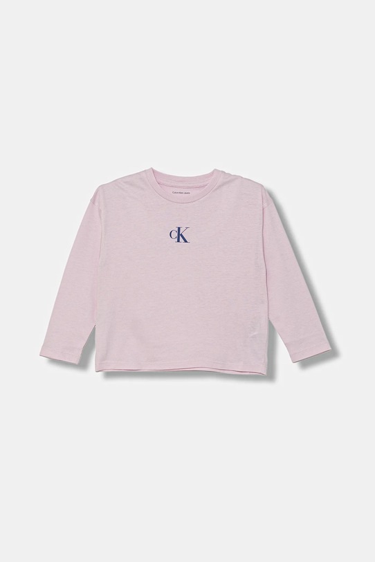 Calvin Klein Jeans longsleeve bawełniany dziecięcy bawełna różowy IG0IG02135.104.116.9BYA