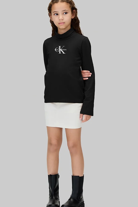 Calvin Klein Jeans longsleeve dziecięcy z bawełną czarny IG0IG03044.9BYA