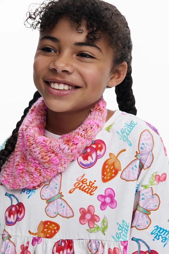 Dětské bavlněné tričko s dlouhým rukávem Desigual 25WGTK03 bílá