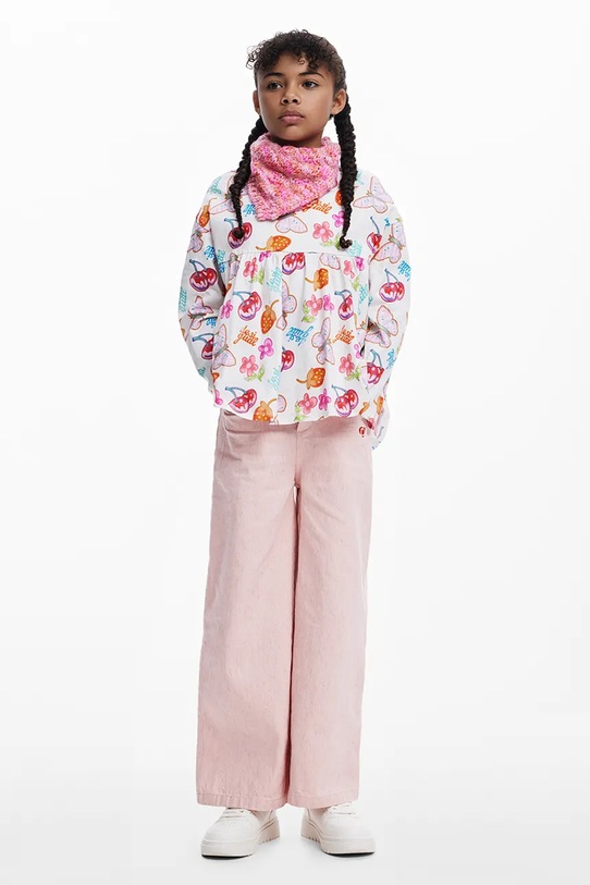 Dětské bavlněné tričko s dlouhým rukávem Desigual 25WGTK03