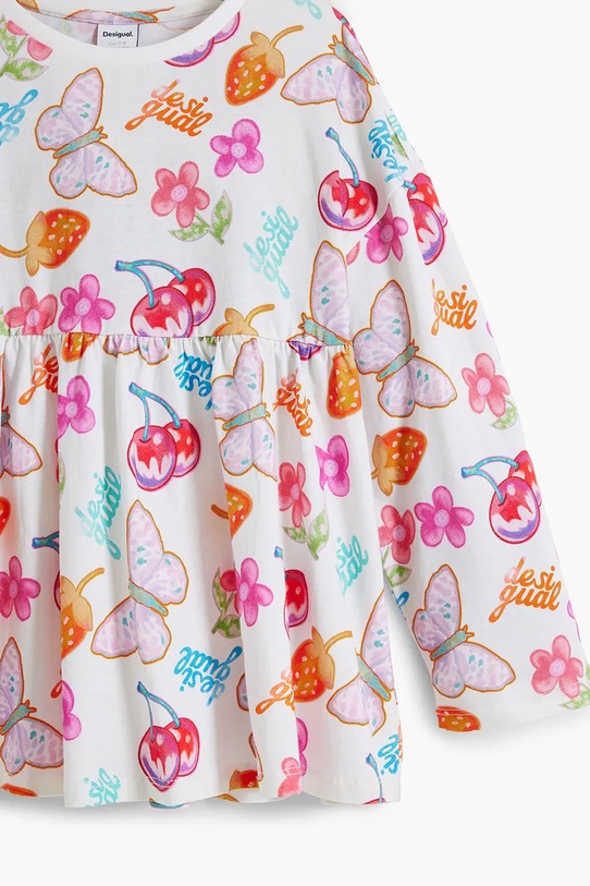 Desigual longsleeve bawełniany dziecięcy biały 25WGTK03