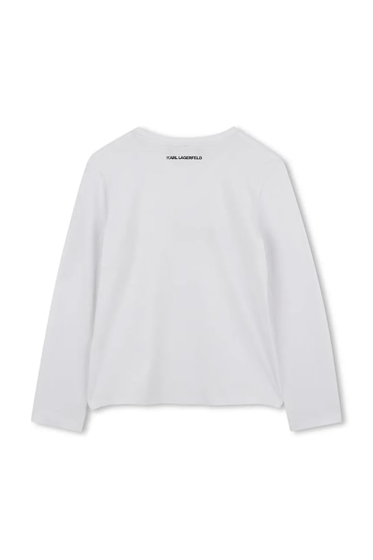 Karl Lagerfeld longsleeve dziecięcy Z30938.86.108 biały AW25