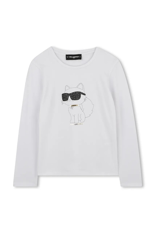 Karl Lagerfeld longsleeve dziecięcy z elastanem biały Z30938.114.150
